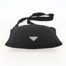 PRADA Shoulder Bag Nylon Black Silver Auth 175183-5
