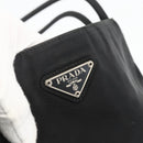PRADA Hand Bag Nylon Black Silver Auth 175184-17
