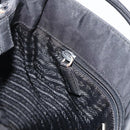PRADA Hand Bag Nylon Black Silver Auth 175184-20