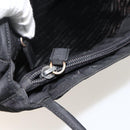 PRADA Hand Bag Nylon Black Silver Auth 175184-22