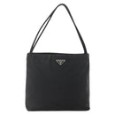 PRADA Hand Bag Nylon Black Silver Auth 175184-13