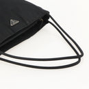 PRADA Hand Bag Nylon Black Silver Auth 175184-7
