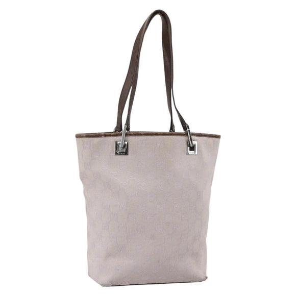 GUCCI GG Canvas Tote Bag Purple Silver 31244 Auth 175187