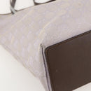 GUCCI GG Canvas Tote Bag Purple Silver 31244 Auth 175187-14