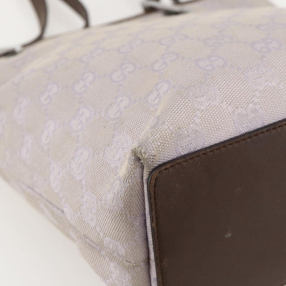 GUCCI GG Canvas Tote Bag Purple Silver 31244 Auth 175187