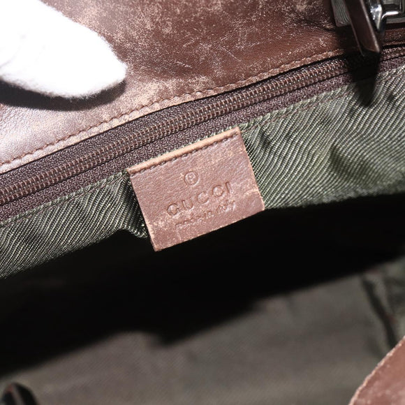 GUCCI GG Canvas Tote Bag Purple Silver 31244 Auth 175187