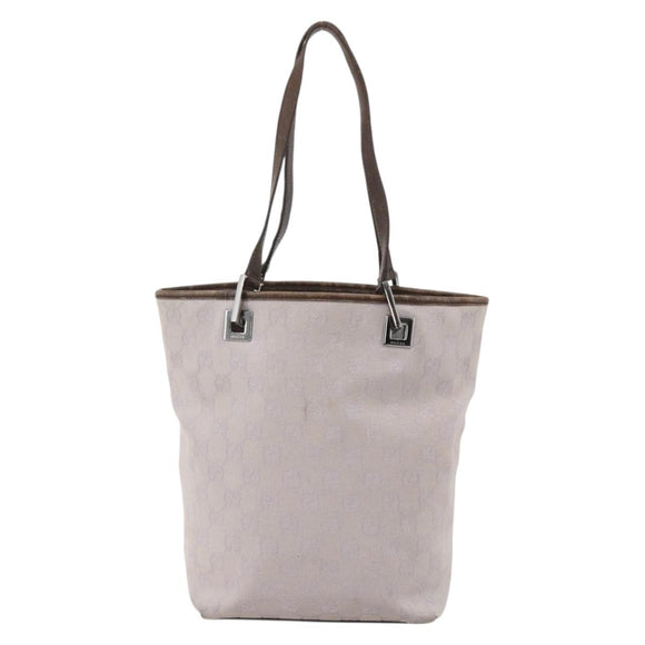GUCCI GG Canvas Tote Bag Purple Silver 31244 Auth 175187