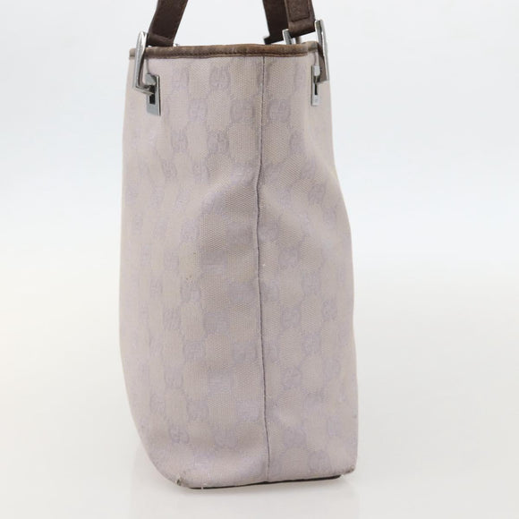 GUCCI GG Canvas Tote Bag Purple Silver 31244 Auth 175187