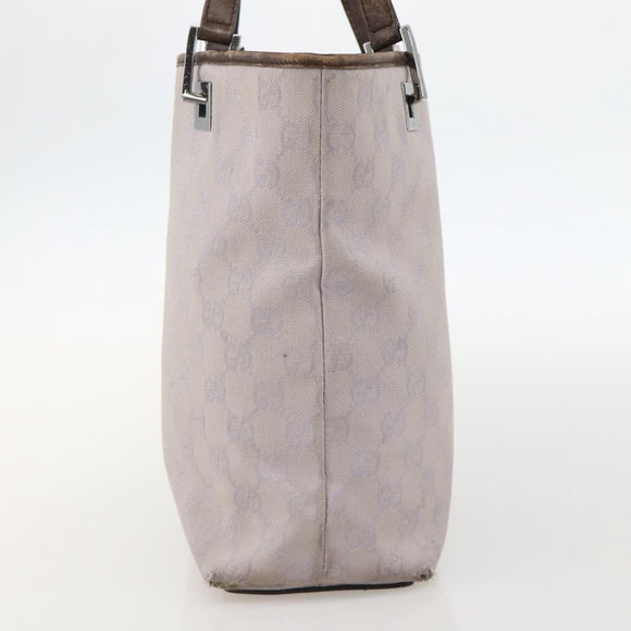 GUCCI GG Canvas Tote Bag Purple Silver 31244 Auth 175187