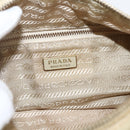 PRADA Shoulder Bag Nylon Beige Gold Auth 175188-19