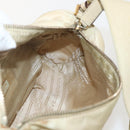 PRADA Shoulder Bag Nylon Beige Gold Auth 175188-20