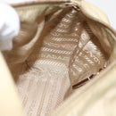 PRADA Shoulder Bag Nylon Beige Gold Auth 175188-21