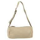 PRADA Shoulder Bag Nylon Beige Gold Auth 175188-1