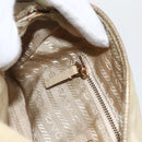 PRADA Shoulder Bag Nylon Beige Gold Auth 175188-22