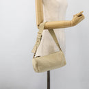 PRADA Shoulder Bag Nylon Beige Gold Auth 175188-24