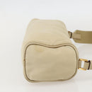PRADA Shoulder Bag Nylon Beige Gold Auth 175188-4