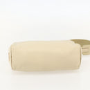 PRADA Shoulder Bag Nylon Beige Gold Auth 175188-5