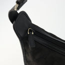 GUCCI GG Canvas Shoulder Bag Black Silver 001 4205 Auth 175189A-10