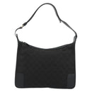 GUCCI GG Canvas Shoulder Bag Black Silver 001 4205 Auth 175189A-13