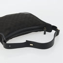 GUCCI GG Canvas Shoulder Bag Black Silver 001 4205 Auth 175189A-7