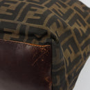 FENDI Zucca Canvas Tote Bag Brown Black Auth 175192-12