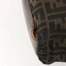 FENDI Zucca Canvas Tote Bag Brown Black Auth 175192-14