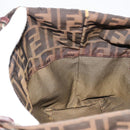 FENDI Zucca Canvas Tote Bag Brown Black Auth 175192-19