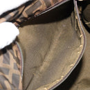 FENDI Zucca Canvas Tote Bag Brown Black Auth 175192-21