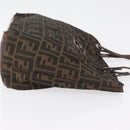 FENDI Zucca Canvas Tote Bag Brown Black Auth 175192-4