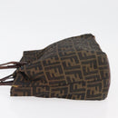 FENDI Zucca Canvas Tote Bag Brown Black Auth 175192-5