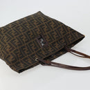 FENDI Zucca Canvas Tote Bag Brown Black Auth 175192-6