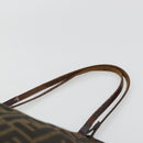 FENDI Zucca Canvas Tote Bag Brown Black Auth 175192-8