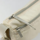 PRADA Shoulder Bag Nylon White Silver Auth 175194A-18