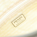 PRADA Shoulder Bag Nylon White Silver Auth 175194A-19