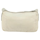 PRADA Shoulder Bag Nylon White Silver Auth 175194A-2