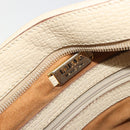LOEWE Hand Bag Leather Ivory Gold Auth 175195-11