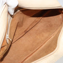 LOEWE Hand Bag Leather Ivory Gold Auth 175195-12
