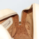 LOEWE Hand Bag Leather Ivory Gold Auth 175195-18