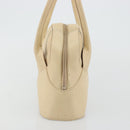 LOEWE Hand Bag Leather Ivory Gold Auth 175195-4