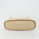 LOEWE Hand Bag Leather Ivory Gold Auth 175195-5