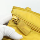 PRADA Hand Bag Nylon Yellow Gold Auth 175197-18