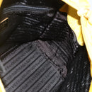 PRADA Hand Bag Nylon Yellow Gold Auth 175197-20