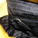 PRADA Hand Bag Nylon Yellow Gold Auth 175197-22