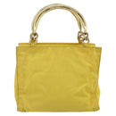 PRADA Hand Bag Nylon Yellow Gold Auth 175197-2