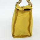 PRADA Hand Bag Nylon Yellow Gold Auth 175197-4