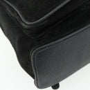 GUCCI Bamboo Backpack Suede Black Gold 003 2058 0016 Auth 175199-17