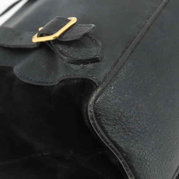 GUCCI Bamboo Backpack Suede Black Gold 003 2058 0016 Auth 175199