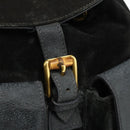 GUCCI Bamboo Backpack Suede Black Gold 003 2058 0016 Auth 175199-10