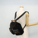GUCCI Bamboo Backpack Suede Black Gold 003 2058 0016 Auth 175199-26