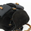 GUCCI Bamboo Backpack Suede Black Gold 003 2058 0016 Auth 175199-6